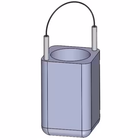 Adaptateur carré pour tube fond rond 85 / 94 ml - Ø 38 x 102 / 106 mm pour nacelle SB150 - lot de 4