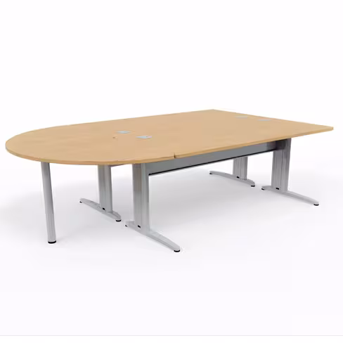 Ensemble 2 bureaux droits Corial - l. 180 x pr. 80 cm + convivialité demi-lune latérale