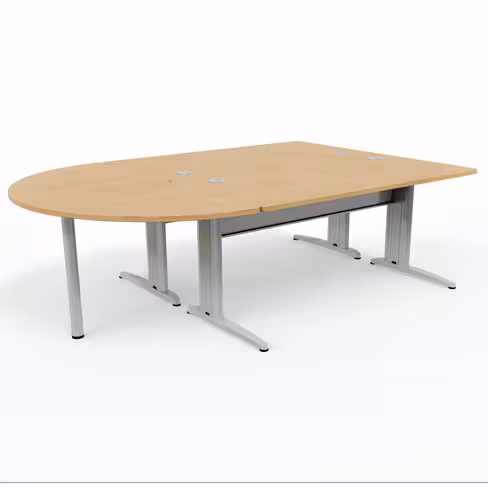 Ensemble 2 bureaux droits Corial - l. 160 x pr. 80 cm + convivialité demi-lune latérale