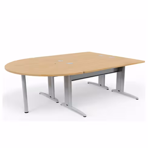 Ensemble 2 bureaux droits Corial - l. 140 x pr. 80 cm + convivialité demi-lune latérale