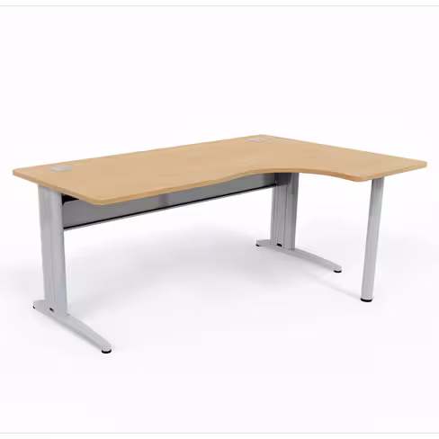 Bureau compact 90° asymétrique Corial - l. 180 x l. 120 x pr. 80-60 cm