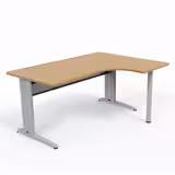 Bureau compact 90° asymétrique Corial - l. 160 x l. 120 x pr. 80-60 cm
