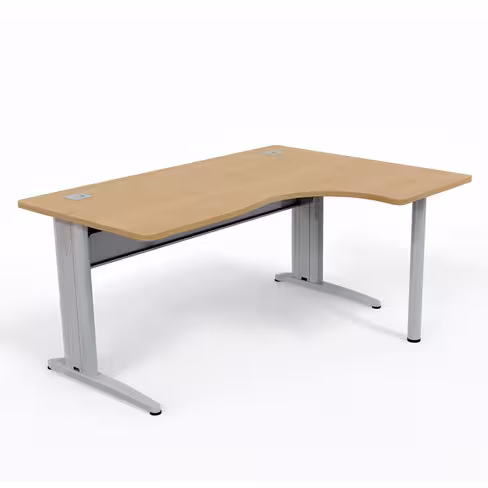 Bureau compact 90° asymétrique Corial - l. 160 x l. 120 x pr. 80-60 cm