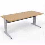 Bureau droit Corial - l. 180 x pr. 80 cm - piétement réglable en hauteur