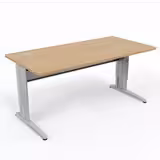 Bureau droit Corial - l. 160 x pr. 80 cm - piétement réglable en hauteur