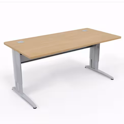 Bureau droit Corial - l. 160 x pr. 80 cm - piétement réglable en hauteur