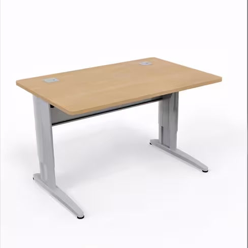 Bureau droit Corial - l. 120 x pr. 80 cm - piétement réglable en hauteur
