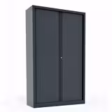 Armoire métallique Corial - h. 198 x l. 120 cm - 4 tablettes - unicolore - fermeture rideaux