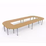 Table de réunion rectangulaire 18 places Corial - l. 488 x pr. 212 cm - 16 pieds