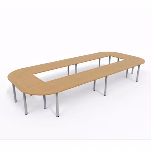 Table de réunion rectangulaire 18 places Corial - l. 488 x pr. 212 cm - 16 pieds