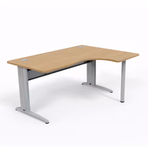 Bureau compact 90° asymétrique Corial - l. 160 x l. 120 x pr. 80-60 cm - délai court