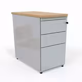 Caisson hauteur bureau Corial - 2 tiroirs plats + 1 tiroir dossiers suspendus - pr. 80 cm - délai court