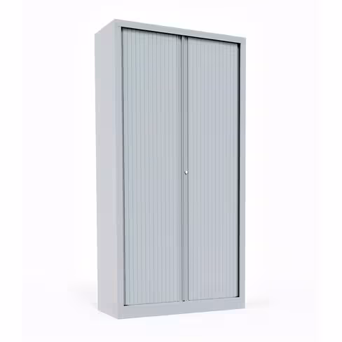 Armoire métallique Corial - h. 198 x l. 100 cm - 4 tablettes - unicolore - fermeture rideaux - délai court
