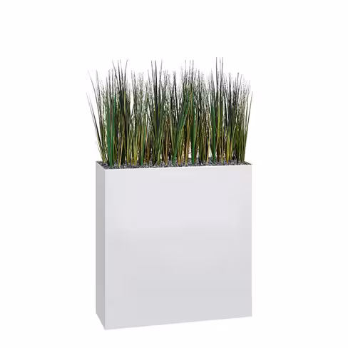 Jardinière haute métallique Ferro - l. 80 x h. 90 cm - avec herbe