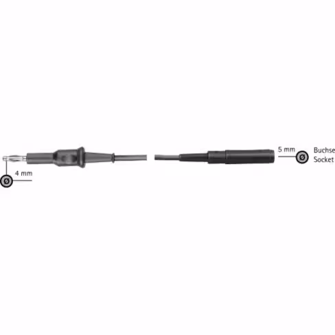 Cable monop fiche banane 4 mm douille 5 mm
