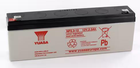 Batterie au plomb Yuasa - 12 v 2,3 Ah - 178x34x64mm - NP2.3-12 - 1 unité