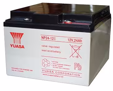 Batterie au plomb Yuasa - 12 v 24 Ah - 166x175x125mm - NP24-12I - 1 unité