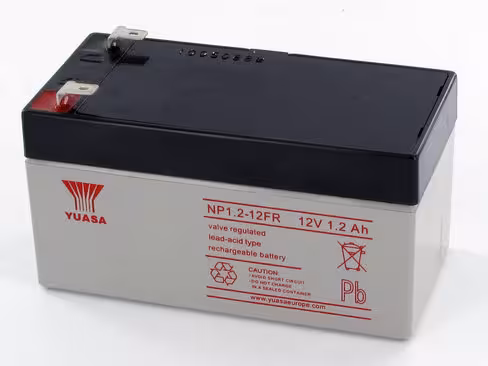 Batterie au plomb Yuasa - 12 v 1,2 Ah - Flamme Retardante - 94x48x55mm - NP1.2-12FR - 1 unité