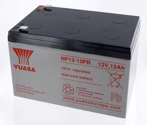Batterie au plomb Yuasa - 12 v 12 Ah - Flamme Retardante - 151x98x98mm - NP12-12FR - 1 unité