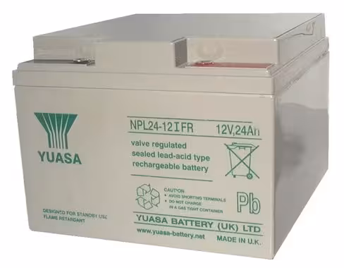 Batterie au plomb Yuasa - 12 v 24 Ah Longlife - Flamme Retardante - 166x174x125mm - NPL24-12IFR - 1 unité