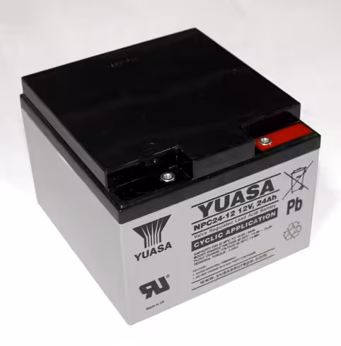 Batterie au plomb Yuasa - 12 v 24 Ah Cyclique - 166x175x125mm - NPC24-12 - 1 unité