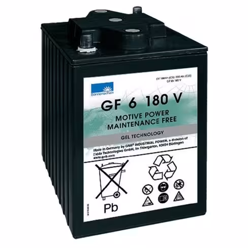 Batterie plomb gel Semi-traction - Exide - 6 v 180 Ah - 244x190x275mm - GF06180V - 1 unité