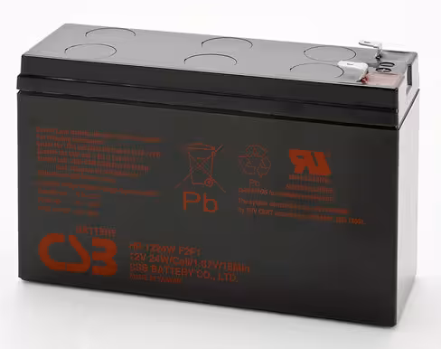 Batterie plomb originale pour onduleur - Csb Battery - 12v 6 Ah - HR1224W - 151x51x94mm - 1 unité