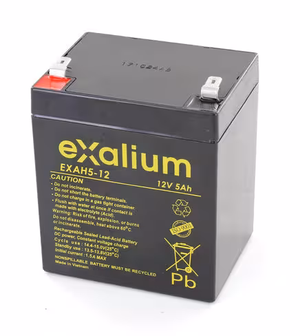 Batterie plomb High Rate- Exalium - 12 v 5 Ah - 90x70x106 mm - 1 unité