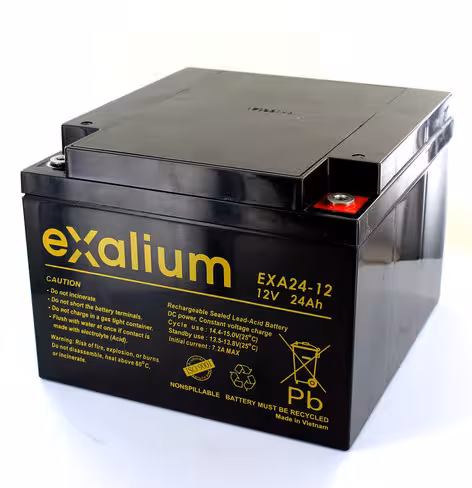 Batterie plomb - Exalium - 12 v 24 Ah - 166x175x125 mm- 1 unité