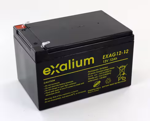 Batterie plomb gel - Exalium - 12 v 12 Ah - 151x98x93 mm - 1 unité