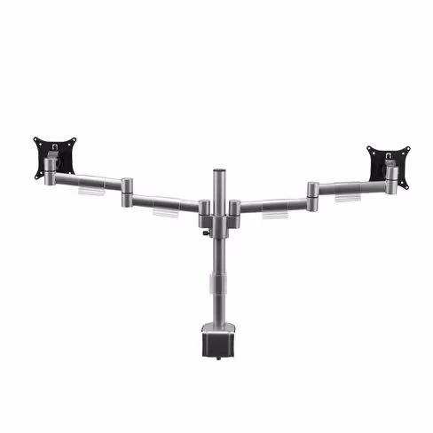 Bras support 2 écrans Corial - fixation par pince