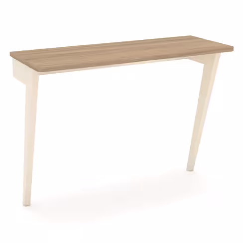 Table bureau Le Discret - 100 x 40 cm - plateau stratifié antibactérien chant ABS - structure hêtre massif
