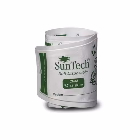 Brassard de PNI, Suntech, patient unique, pédiatrique, 12-19 cm, lot de 20
