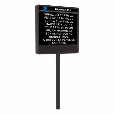 Journal électronique d'information Essentiel simple face - monochrome - pitch 6 mm - paysage - surface d'affichage 2m²