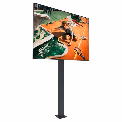 Panneau d'extérieur P6 - écran LED simple face - paysage - pied filant - surface d'affichage 6m²