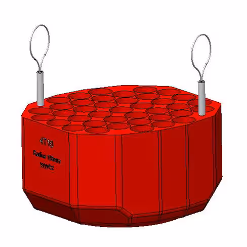 Adaptateur pour tube fond rond 10 ml - Ø 16 x 100 mm pour nacelle B1L - lot de 4