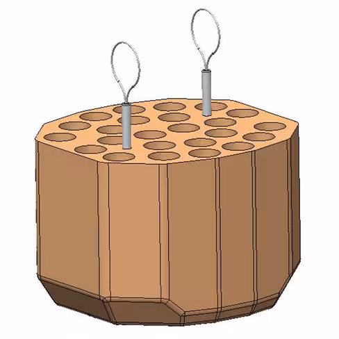 Adaptateur pour tube fond conique 15 ml pour nacelle B1L - lot de 4