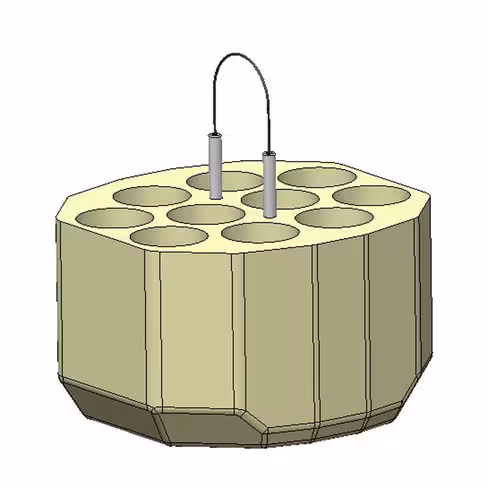 Adaptateur pour tube fond rond 50 ml - Ø 29 x 107 mm pour nacelle B1L - lot de 4