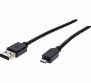 Câble USB 2.0 type A / Micro B - 0,5 m - ECF - noir - Lot de 5