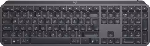 Clavier AZERTY sans fil - Logitech MX Keys - Bluetooth rechargeable - multidispositif - USB-A et USB-C - noir