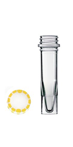 Tube à vis 1,5 ml , lisse, jupé, bouchon EasyGrip, stérile