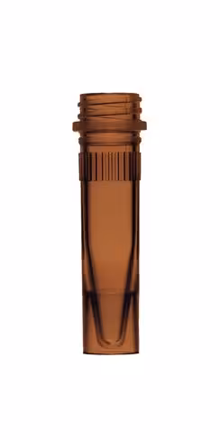 Tube à vis 1,5 ml strié jupé PP ambré x 500