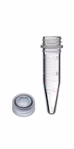 Tube 1,5 ml certifié gradué conique et avec bouchon stérile naturel x 250