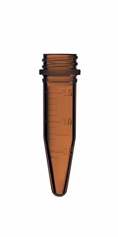 Tube 1,5 ml certifié gradué conique ambré x 500
