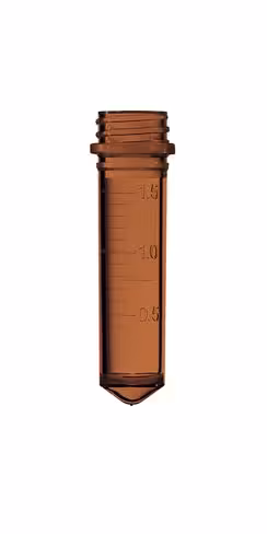 Tube à vis 2 ml gradué conique PP ambré x 500