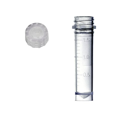 Tube à vis 2 ml gradué jupé bouchon EasyGrip PP stérile x 250