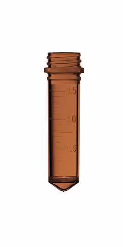 Tube à vis 2 ml gradué jupé PP Ambré x 500