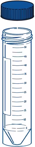 Tube à centrifuger de 50 ml avec jupe en vrac sac stérile naturel x 500