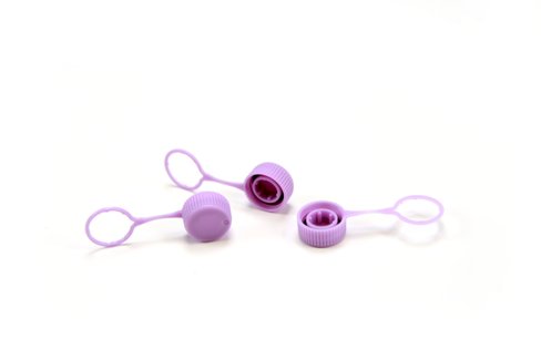 Bouchon attaché certifié avec joint o-ring violet x 500