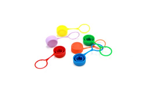 Bouchon attaché certifié avec joint o-ring coloris assortis x 500